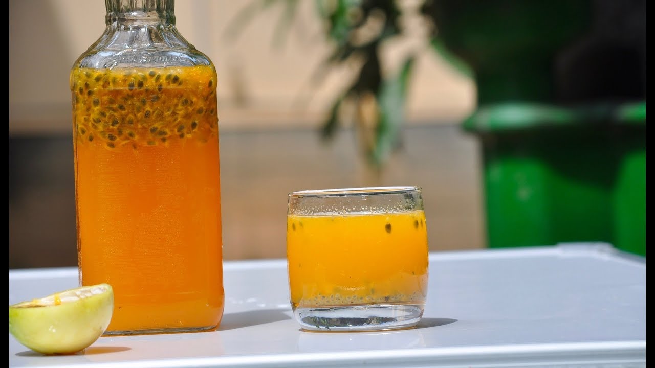 പാഷൻ ഫ്രൂട്ട് സ്ക്വാഷ്  Home made Passionfruit Squash/Passionfruit Syrup-Recipe no 180