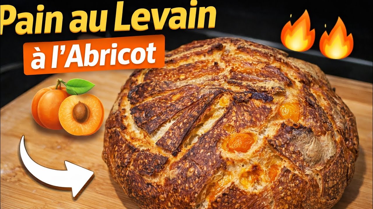 Pain au levain à l’abricot – Recette complète, fermentation et cuisson