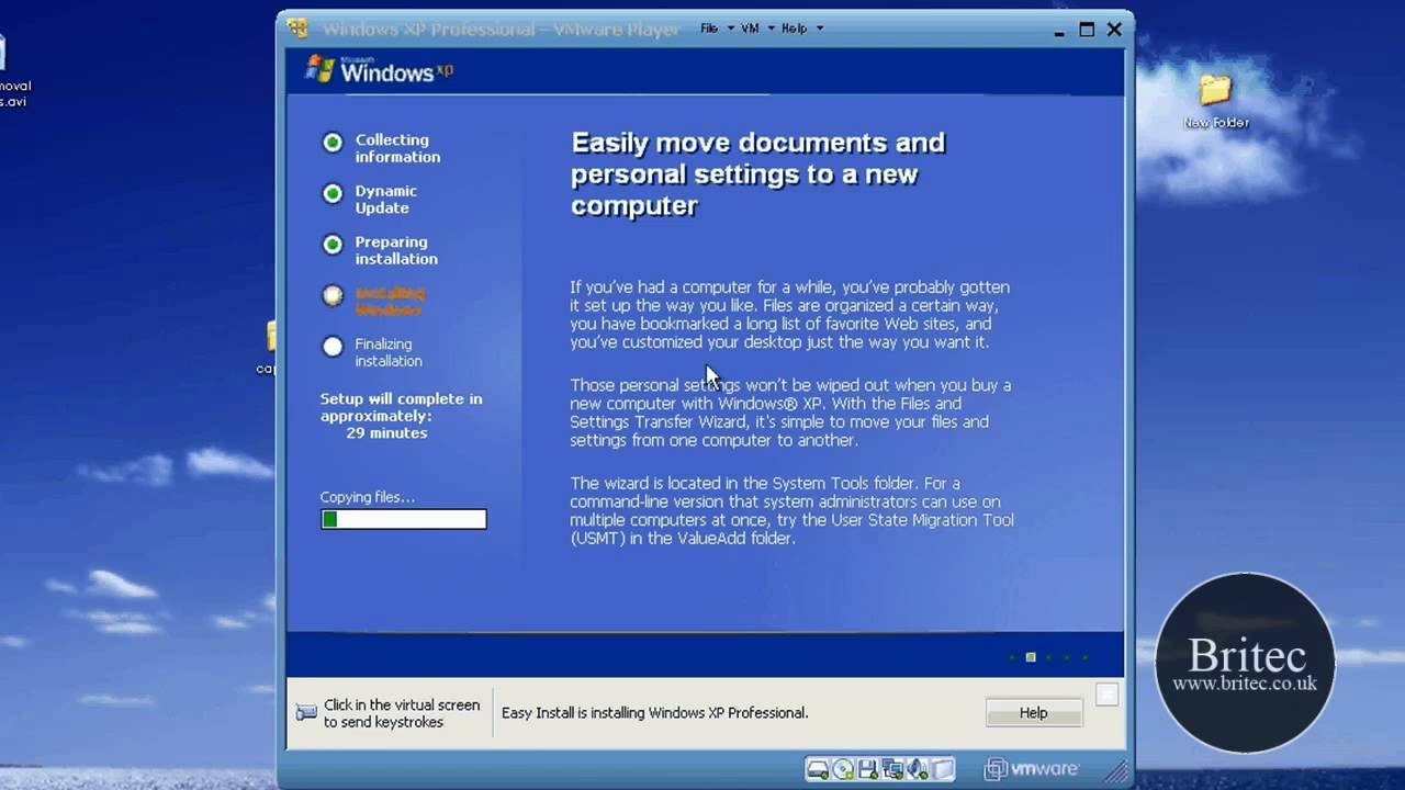 How to Install Windows on VMware Player 3.0 by Britec