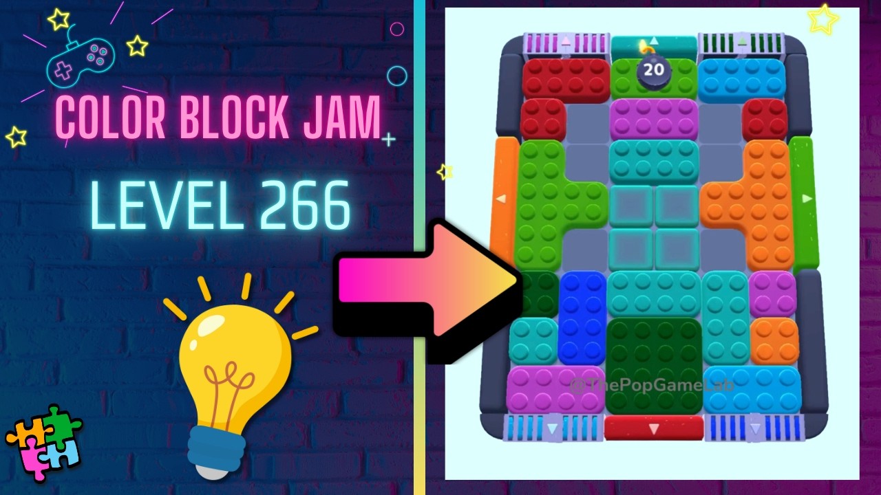 Color Block Jam - Level 266 - Solution Walkthrough