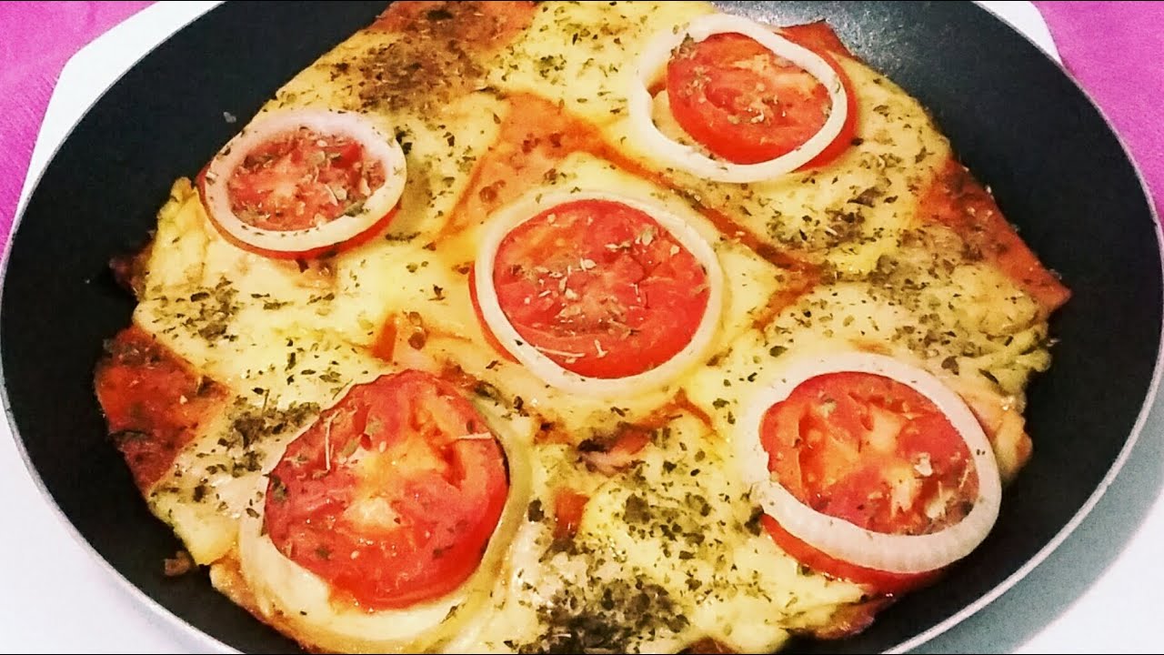 PIZZA DE ARROZ na Frigideira Pronta em Minutos