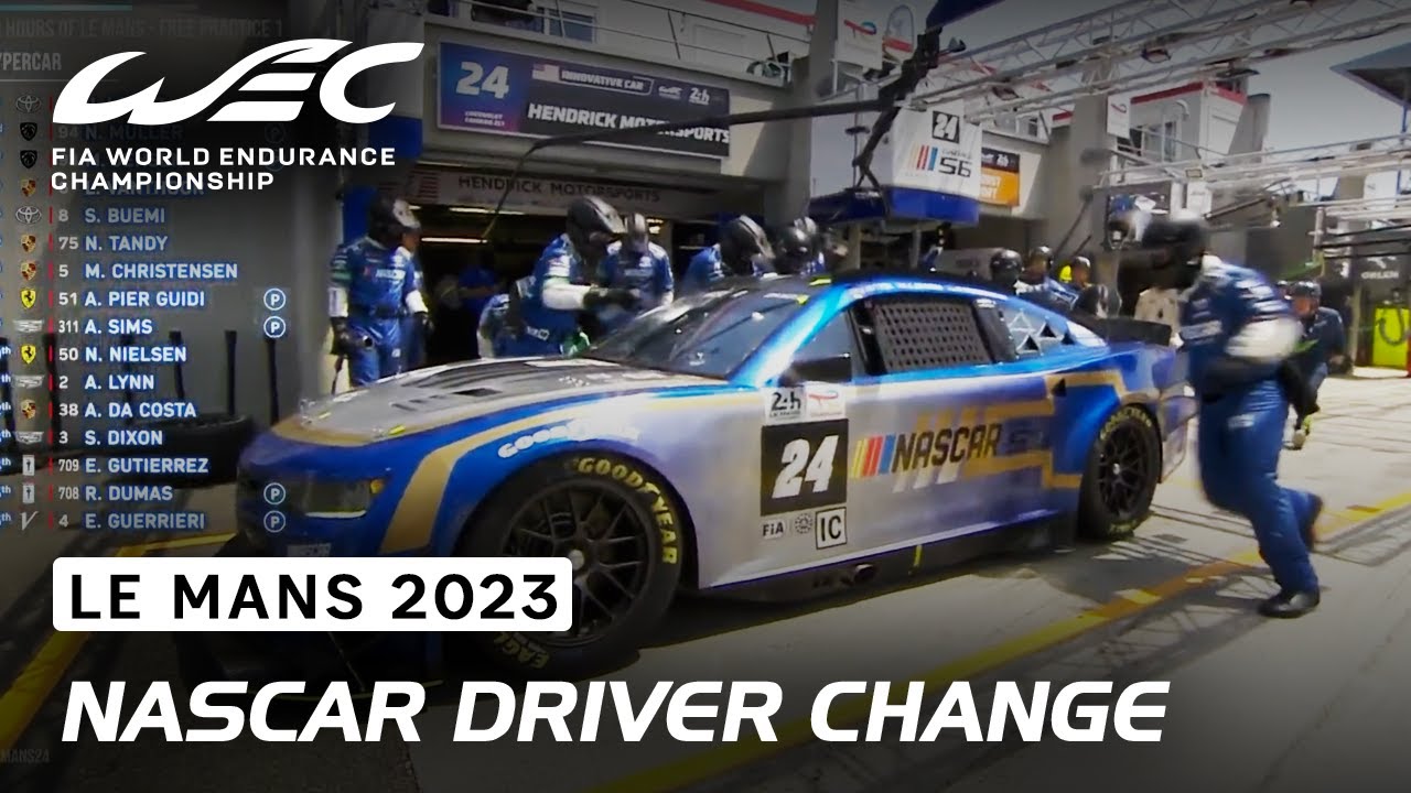 Jimmie Johnson Hands Over the Wheel to Jenson Button for the Nascar G56 I 2023 24 Hours of Le Mans