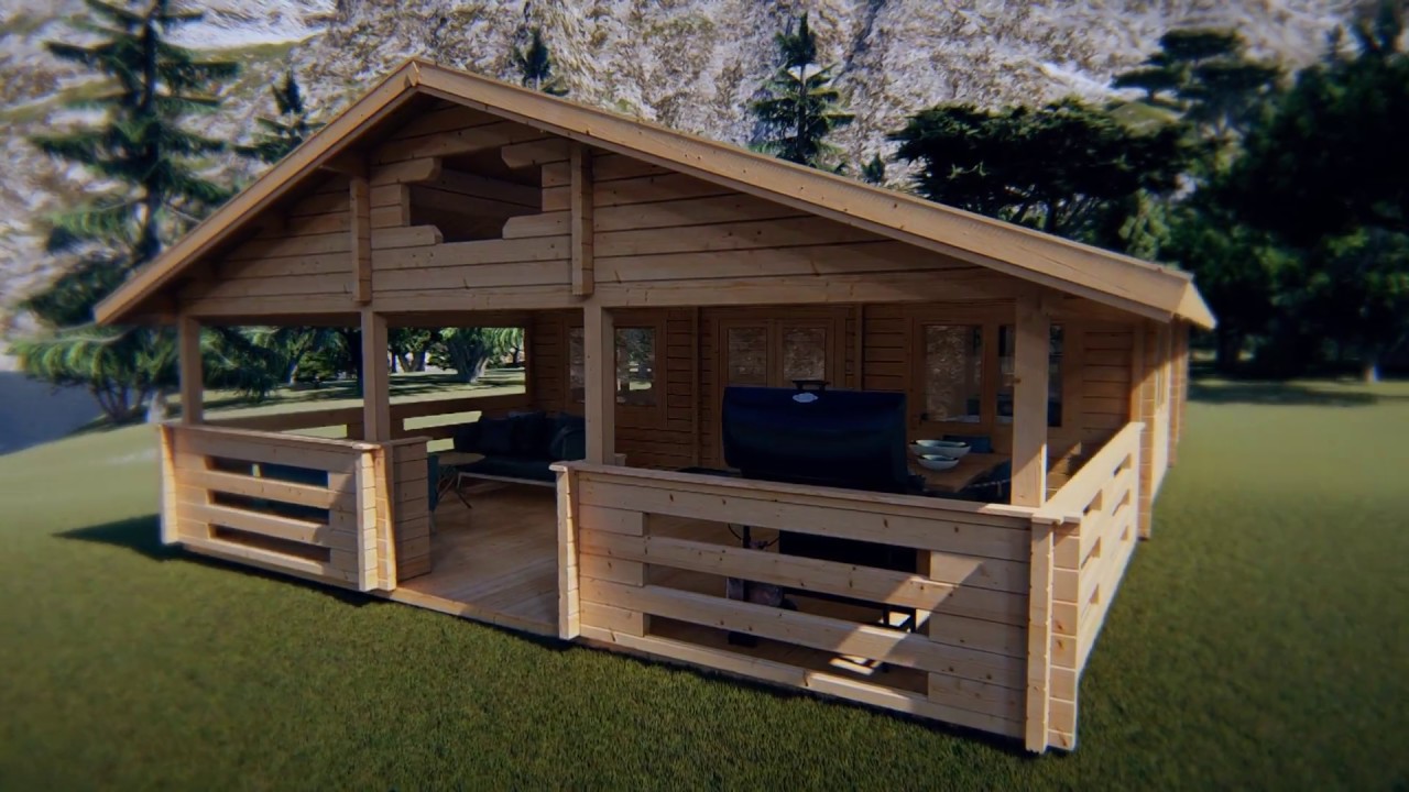Zwei Schlafzimmer Ferienhaus Holiday F 50m2 / 7 x 12 m / 70mm