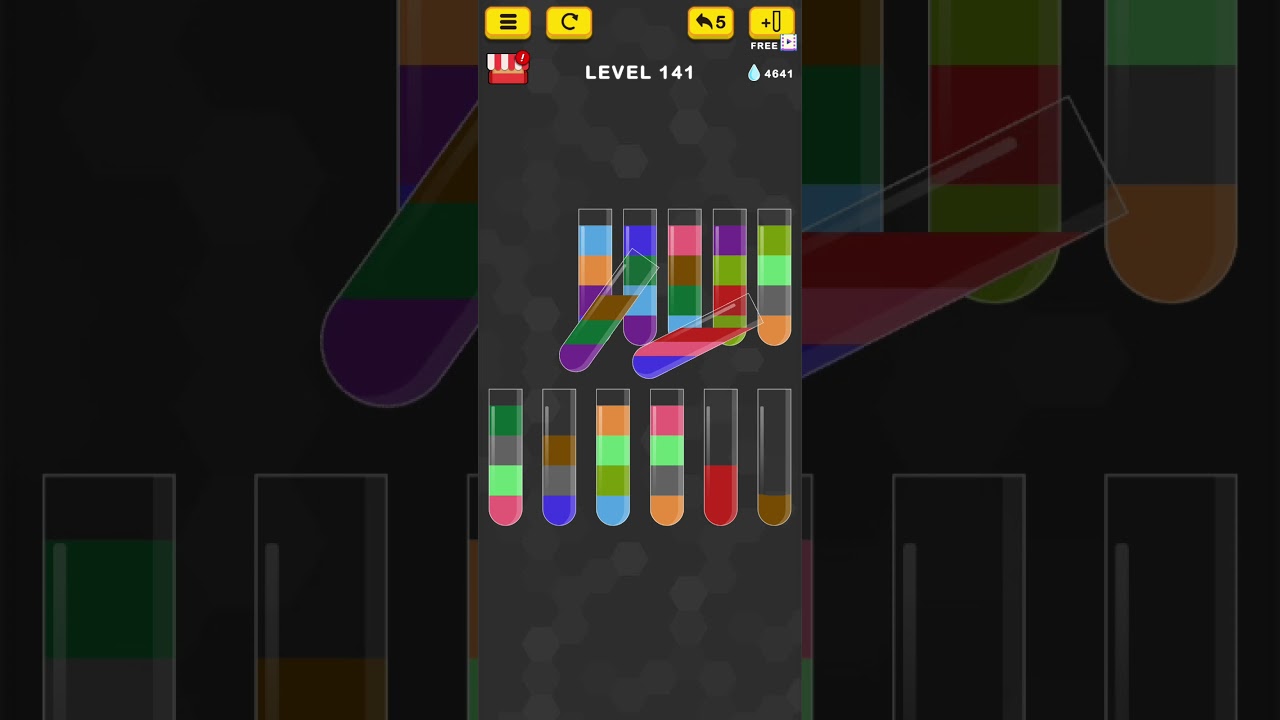 water sort color puzzle level 141