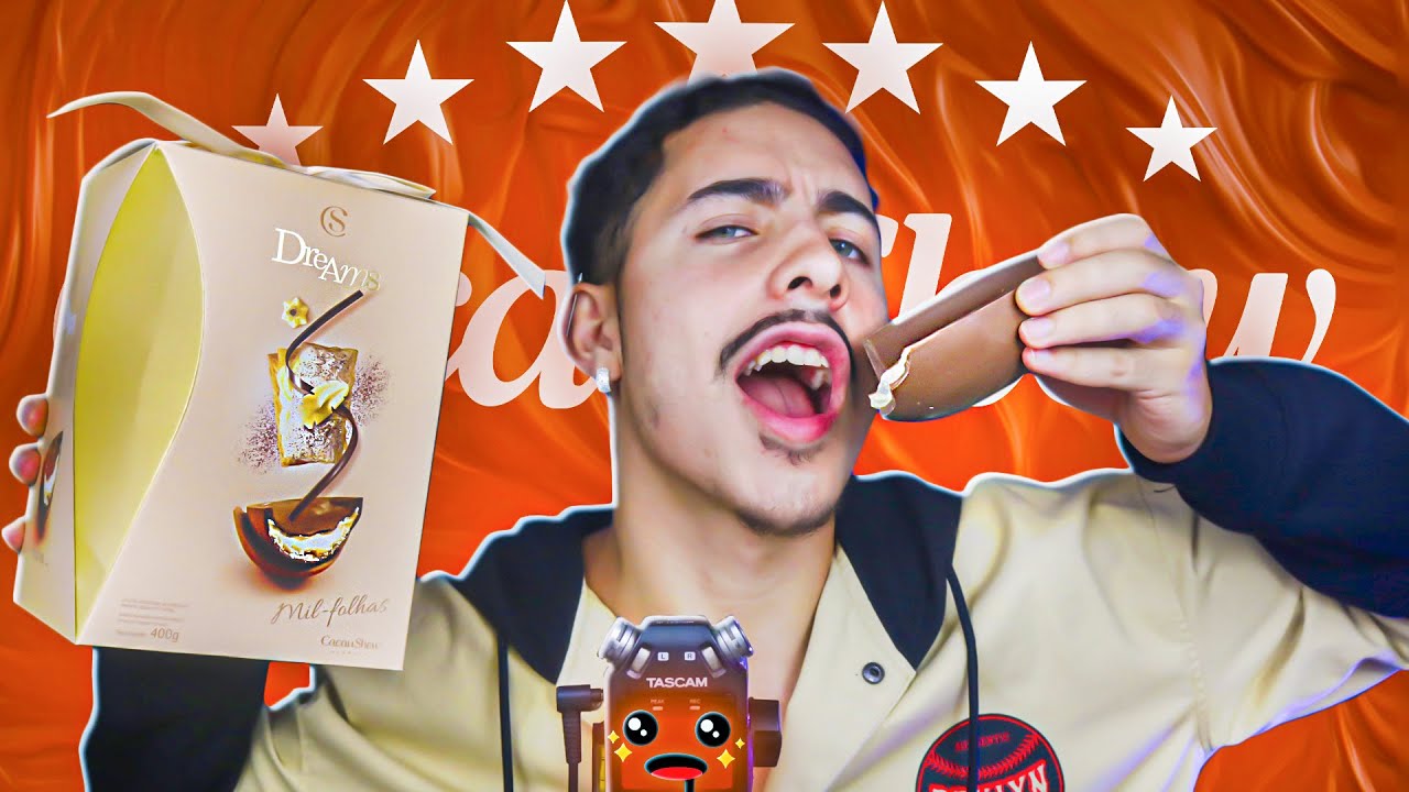 ASMR COMENDO O OVO DE PÁSCOA DA CACAU SHOW QUE VIRALIZOU NO TIKTOK