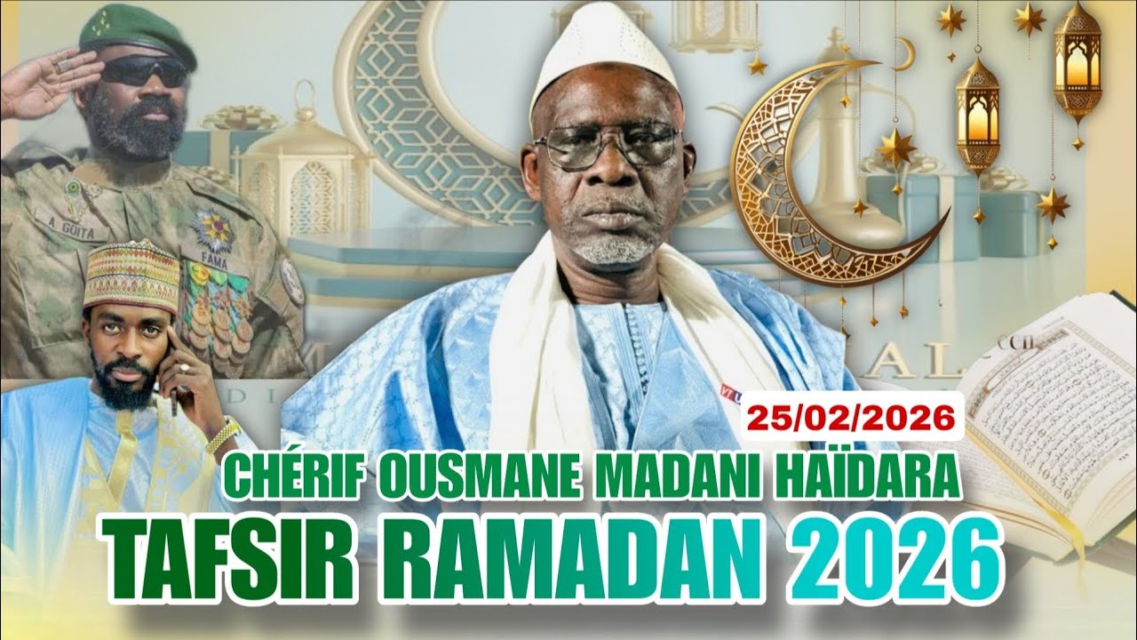 Ramadan 2026🌙 | Tafsir du Saint Coran – 8ème Jour avec  Chérif Ousmane madane Haïdara le 25 février