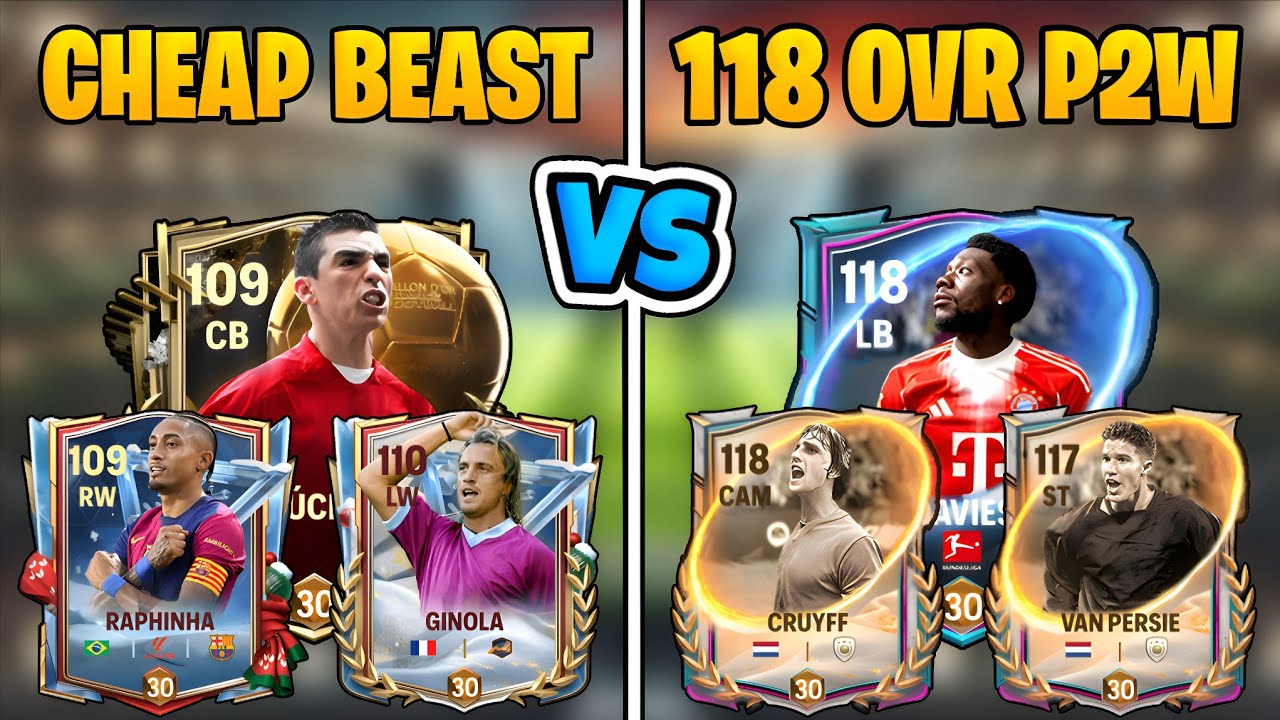 Cheap Beast против 118 P2W в FC Mobile