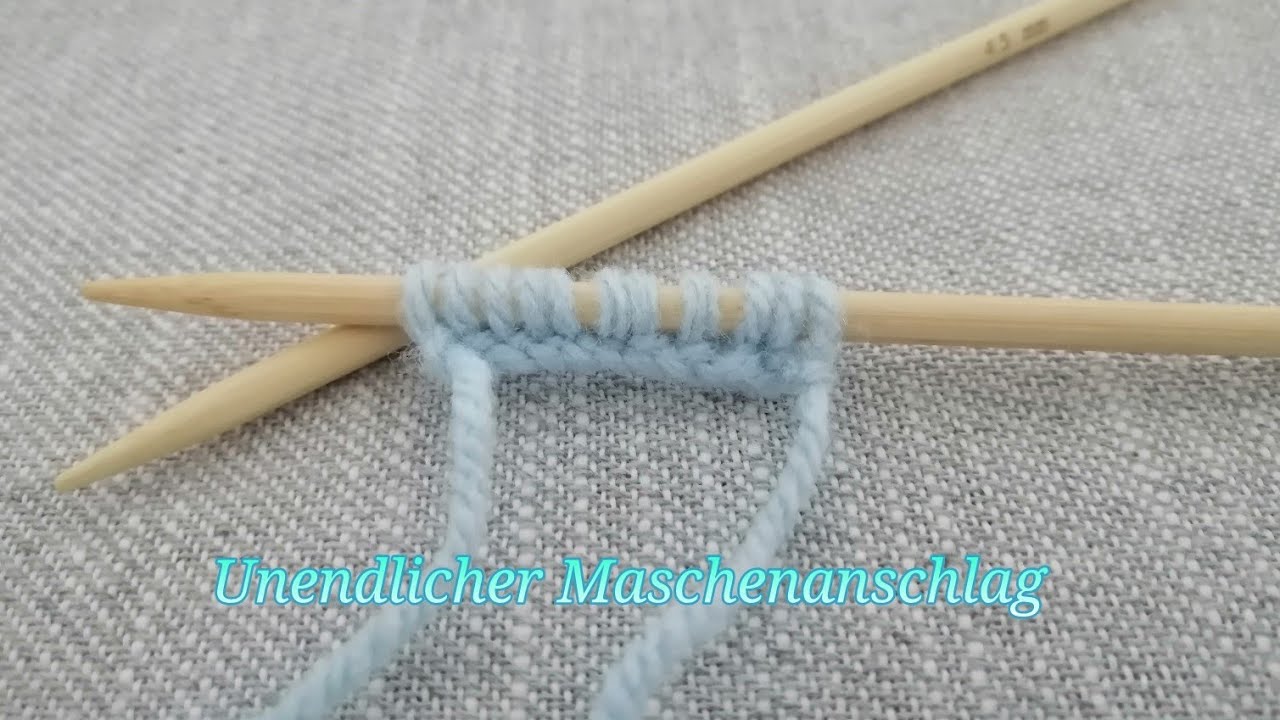 Maschenanschlag stricken  | UNENDLICHER MASCHENANSCHLAG | Kreuzanschlag #maschenanschlag