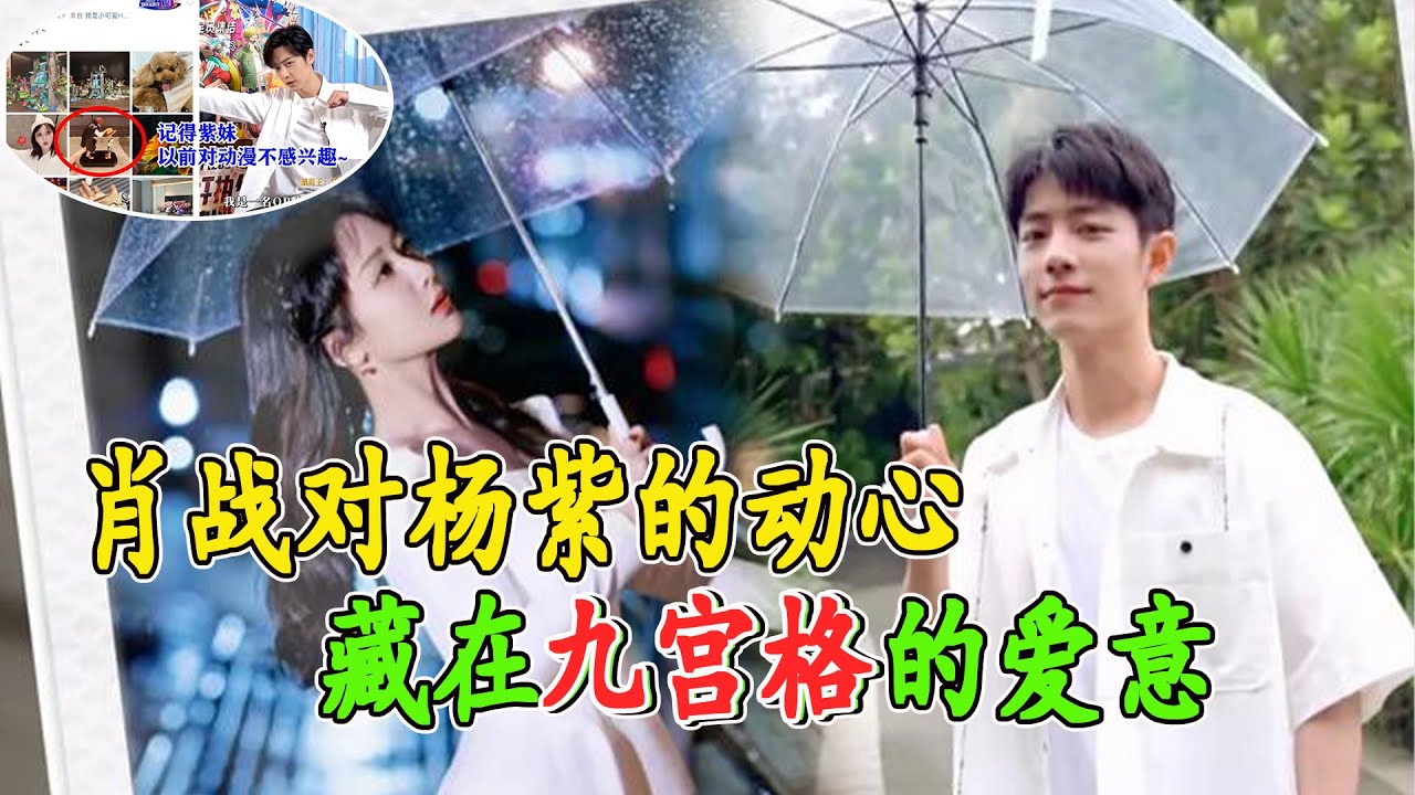 肖戰對楊紫動心啦！證據就在這裏，戰哥和紫妹愛意超甜#肖戰#楊紫#證據#九宮格