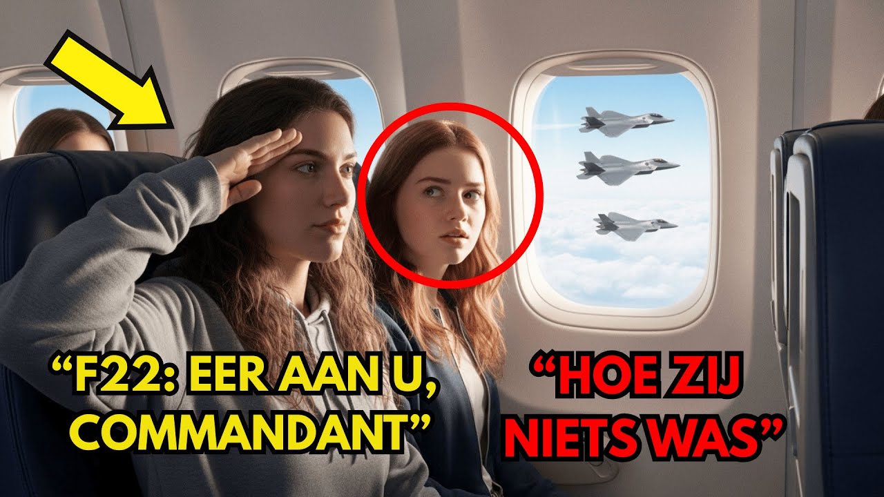 Ze zat gewoon op stoel 12F — Tot haar roepnaam de F-22 piloten in houding deed staan