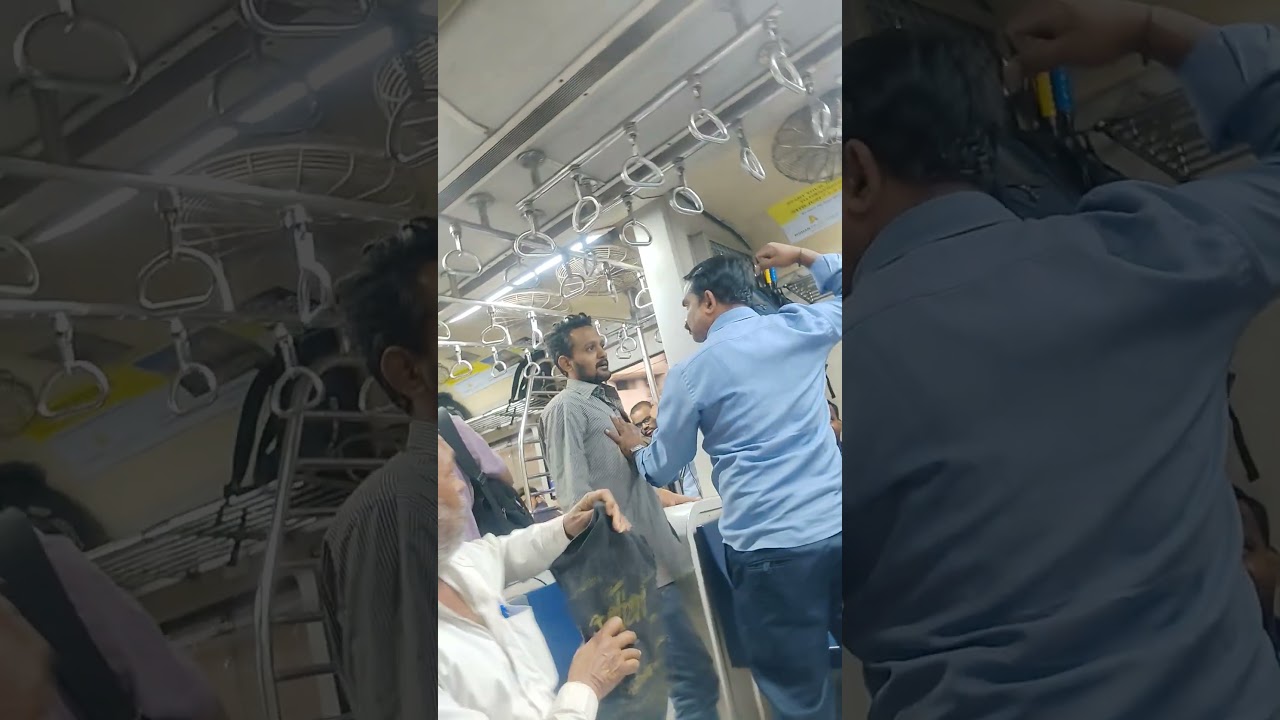Lafda in local train👽  #mumbailocaltrain #mumbaikar