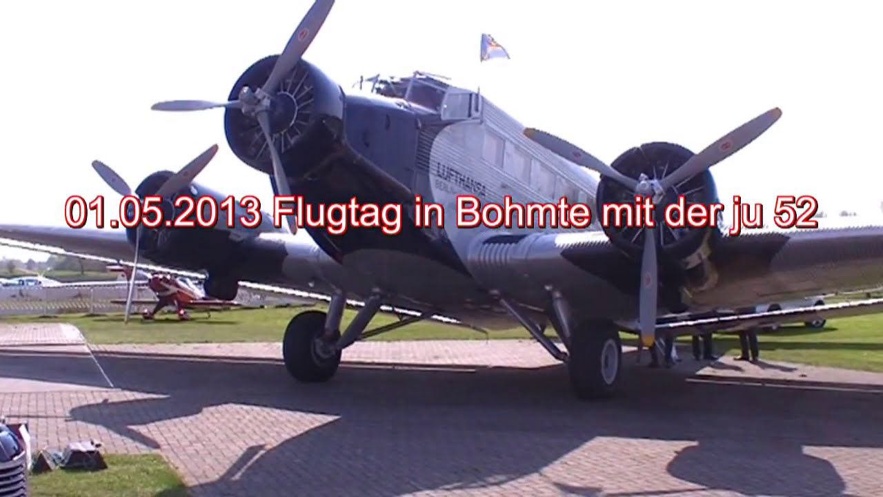 Ju 52/3m D-AQUI Junkers ( Tante Ju )   in Bohmte 01.05.2013 Flugtage