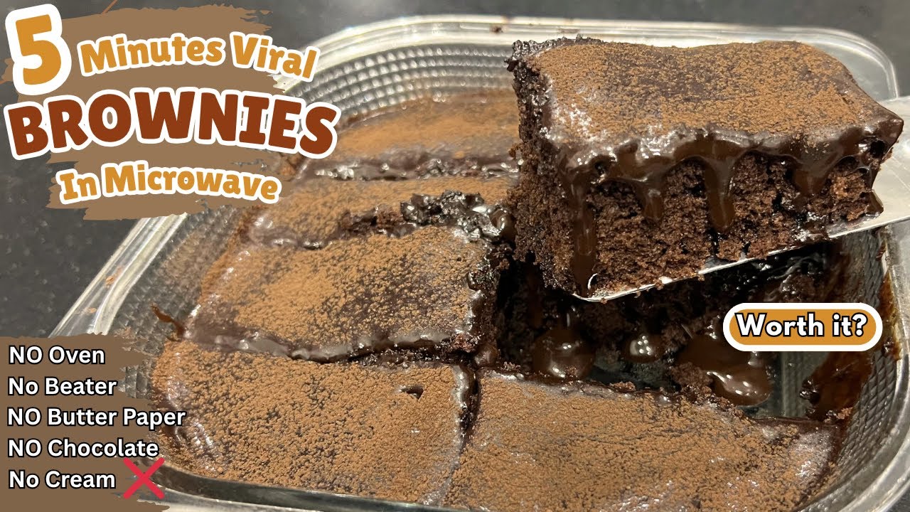 Tried 5 Minute VIRAL Microwave Brownies | No Oven, No Chocolate, No Cream | Is It Worth It?  |