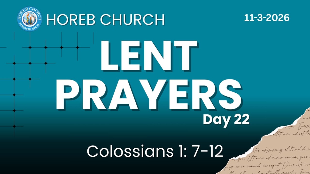 🛑LIVE ||Lent Service Day-22||11/03/26 ||Pastor M.K.Prem Kumar ||#livebroadcast#lentseason