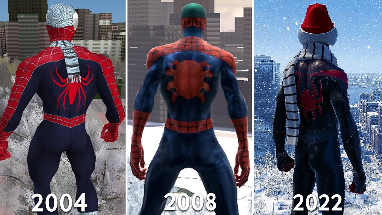 Evolution of Winter Mods in Spider-Man Games!