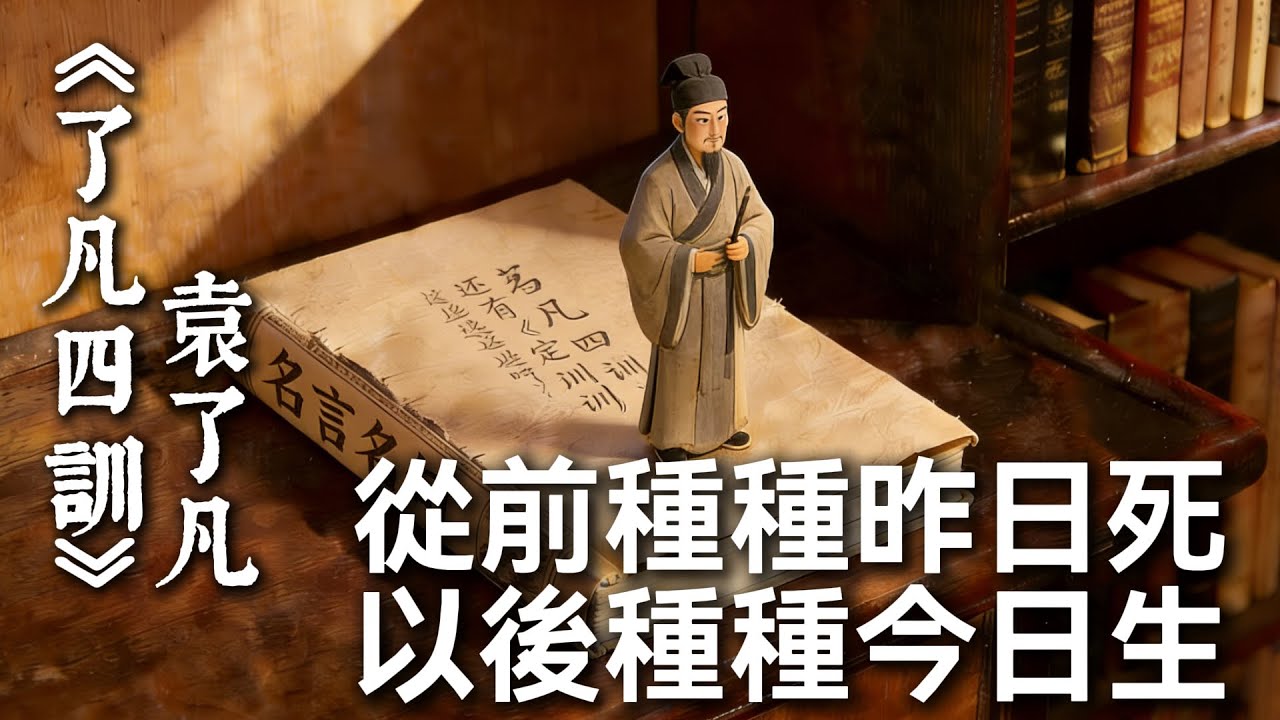 解讀《了凡四訓》經典名言：從前種種昨日死，以後種種今日生的生命智慧，從此不再被過去綁架.#了凡四訓 #古語智慧 #人生哲理 #改命 #擺脫內耗