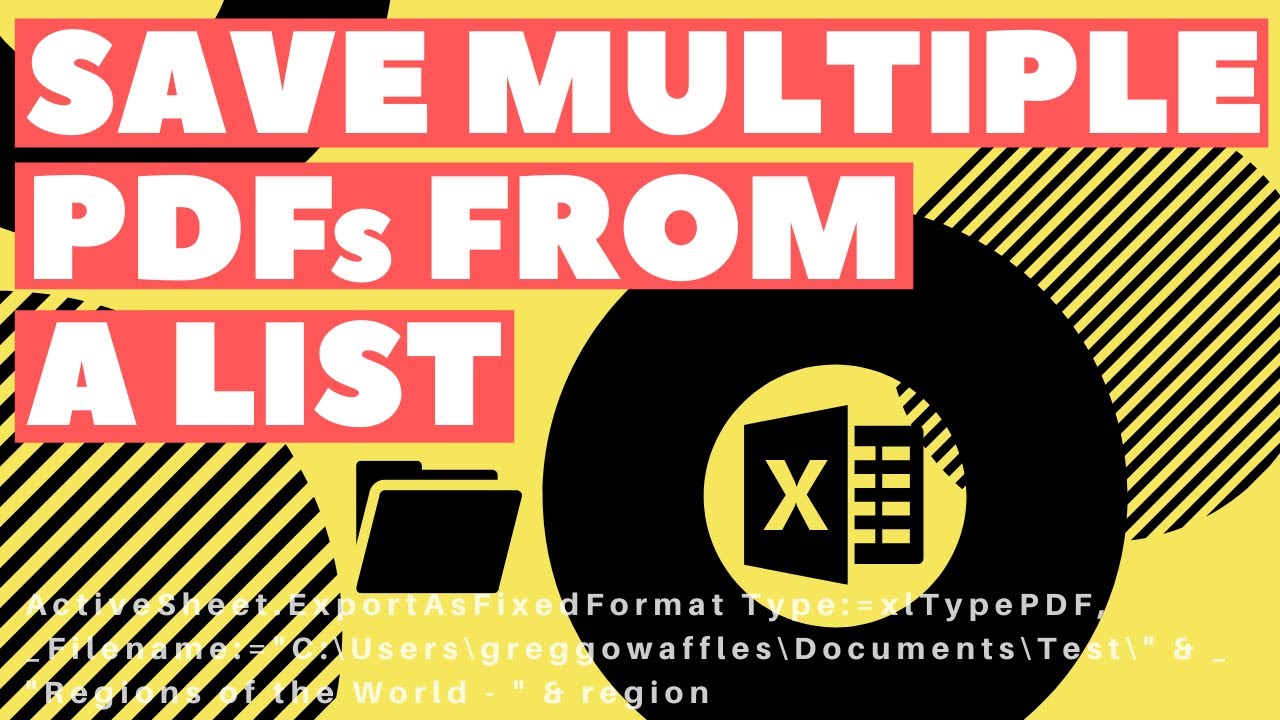 Макрос Excel VBA: сохранение активного листа в виде нескольких PDF-файлов (на основе списка значе...