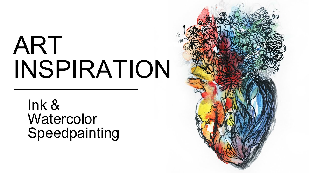 Follow Your Heart: POWERFUL Inspiration (Watercolor x Ink Painting)