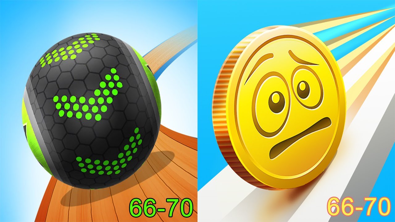 Going Balls VS Coin Rush Android iOS Gameplay (Level 66-70)