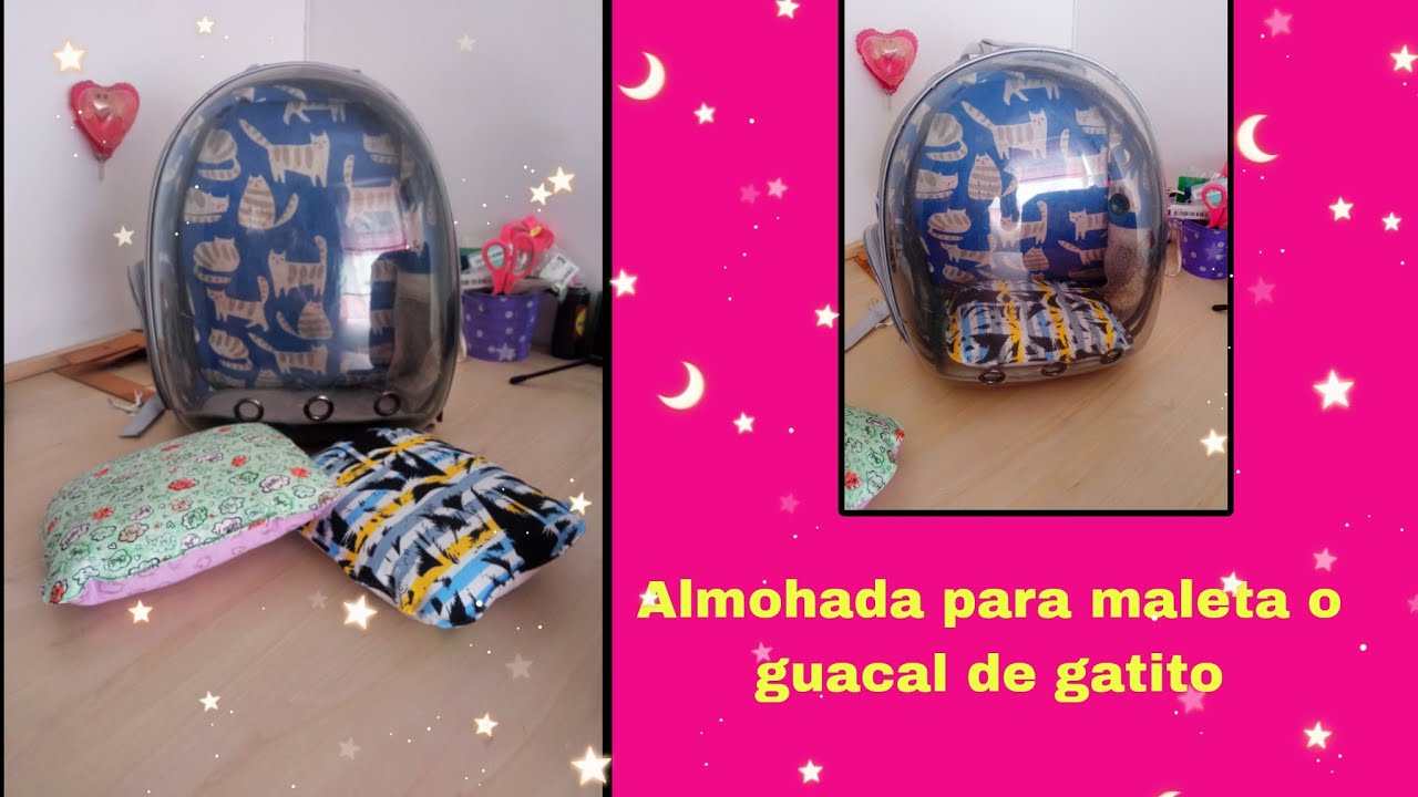 almohada para maleta o guacal de gato 😺🙀 le encantara!! Ideal para vender