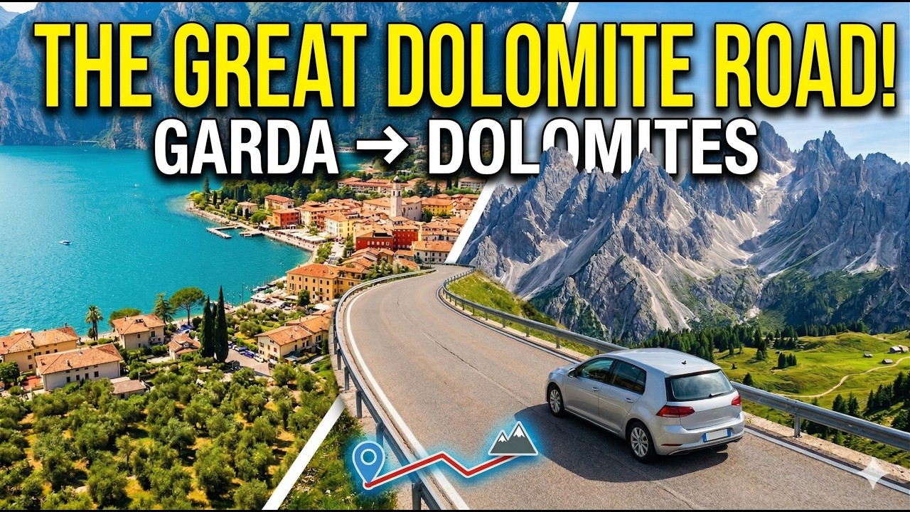 The Most Scenic Drive in Europe? (Lake Garda to Dolomites) 🇮🇹 #4k