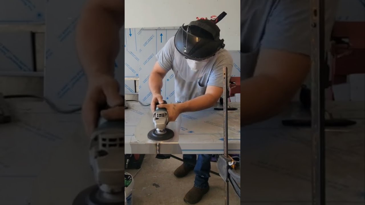how to weld and polish 18 gauge stainless steel counter top