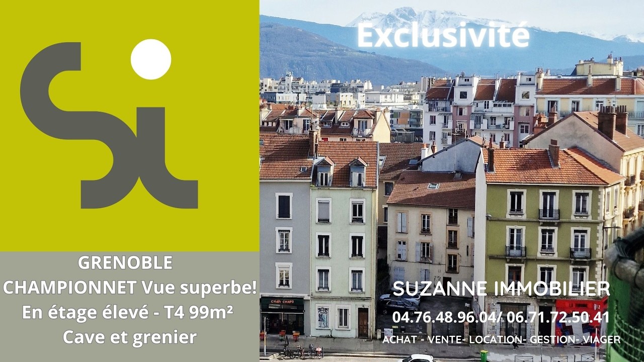 Grenoble CHAMPIONNET T4 99m², visite commentée by Suzanne Immobilier