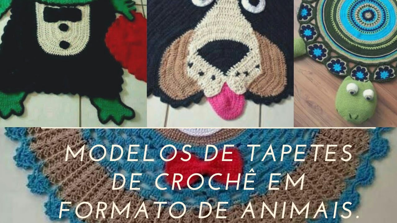 IDEIAS INCRÍVEIS DE TAPETES DE CROCHÊ EM FORMATO DE ANIMAIS. INSPIRE-SE!