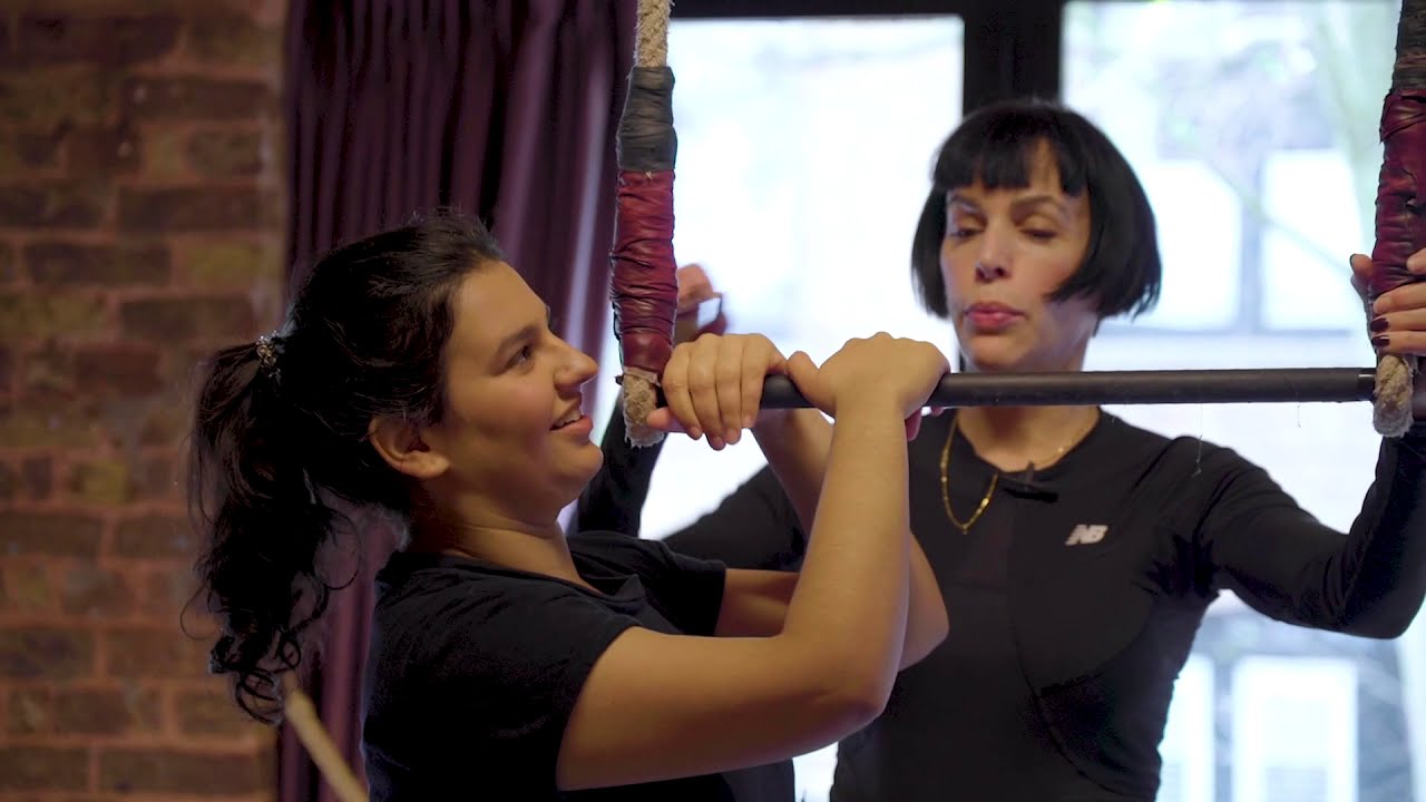 First Trapeze Lesson with Genevieve Monastesse at Circus Glory London