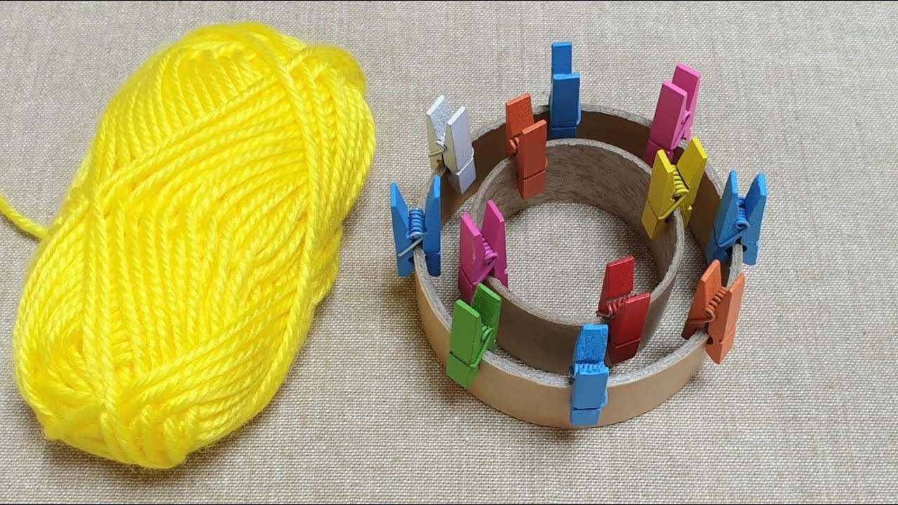 Amazing Flower Craft Ideas with Woolen yarn - Hand Embroidery Design Trick - Sewing Hack -No Crochet