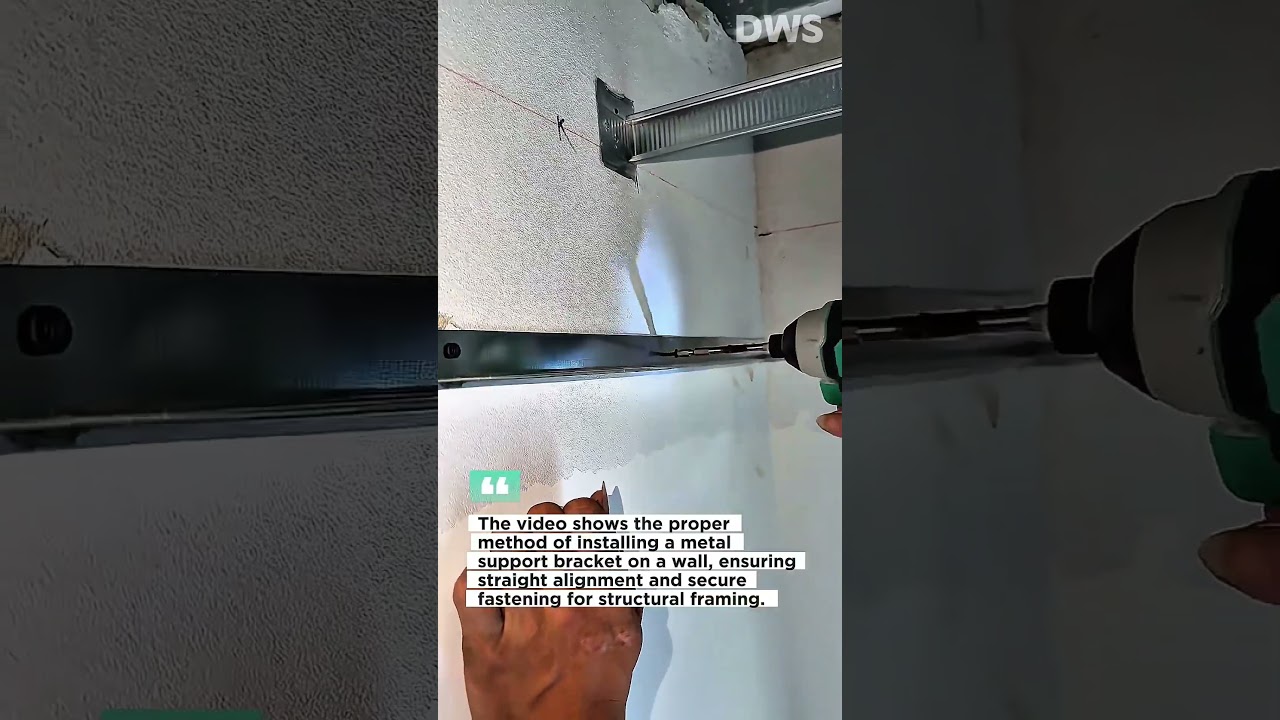 Metal Wall Bracket Installation for Ceiling Support | Precise Alignment and Secure Fixing