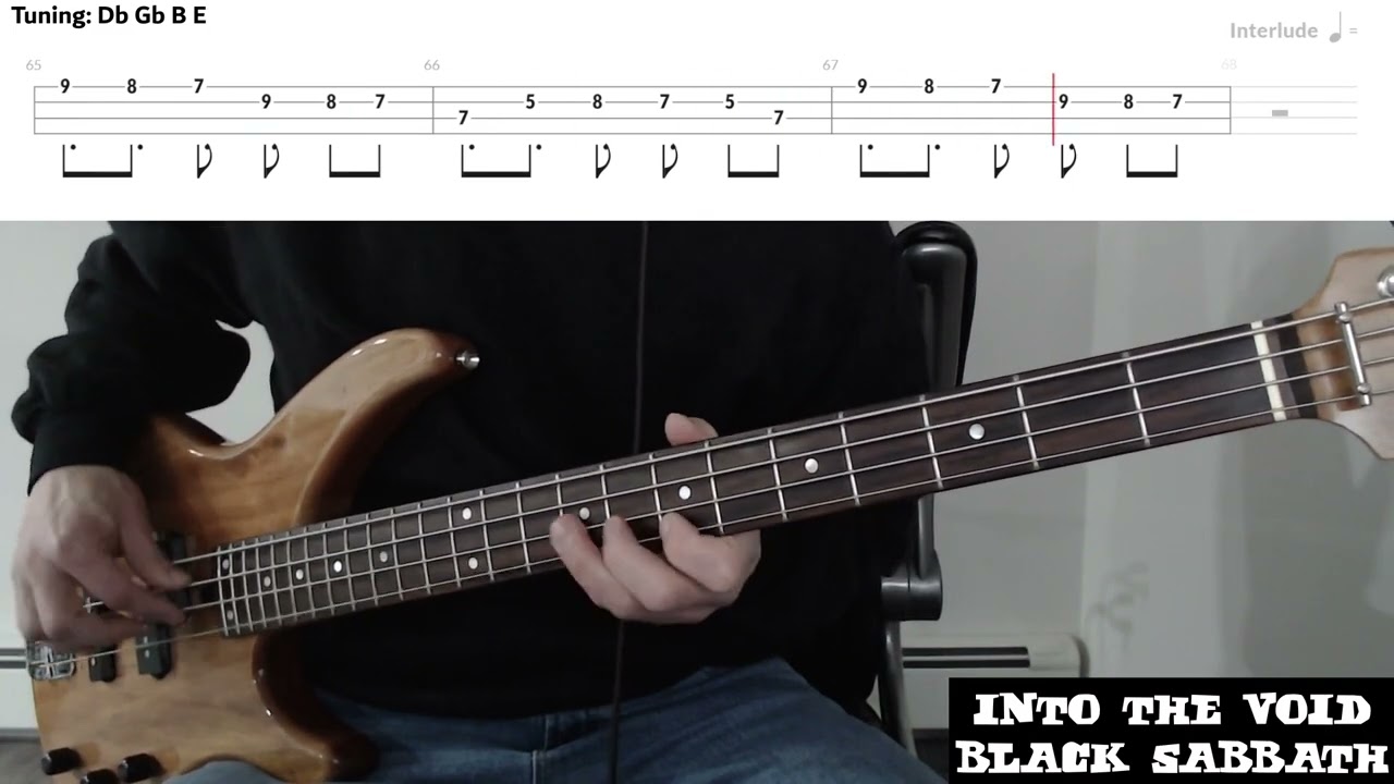 Into The Void by Black Sabbath - Bass Cover with Tabs Play-Along