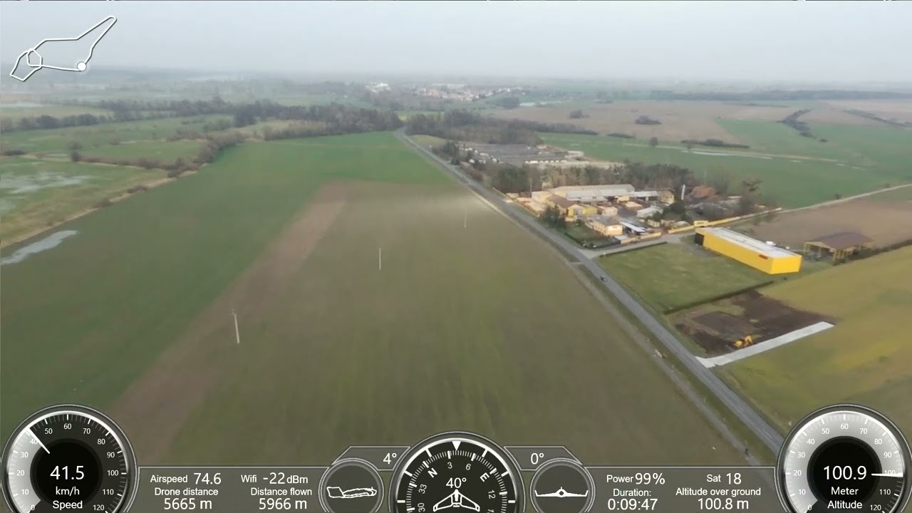 Parrot Disco 4G mod - 35km trip