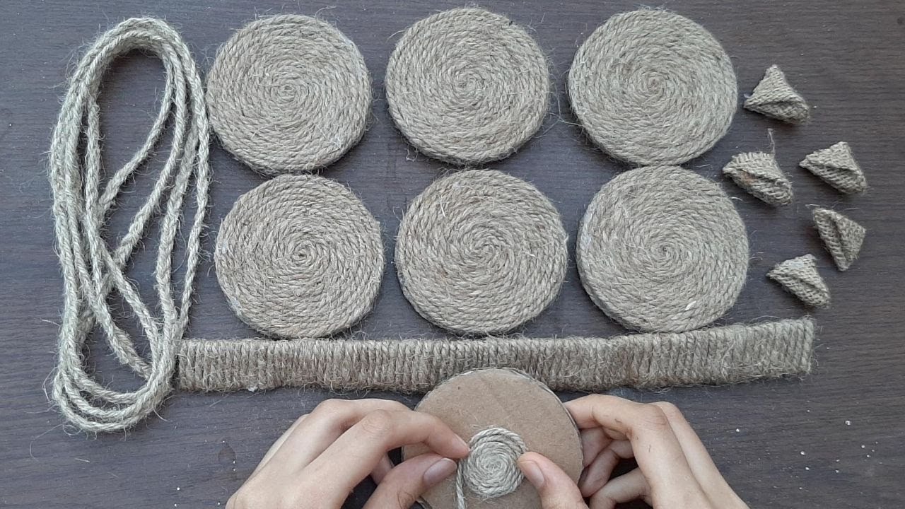 DIY New Style Jute Rope Flower Basket || Handmade Jute Basket || DIY Flower Jute Basket