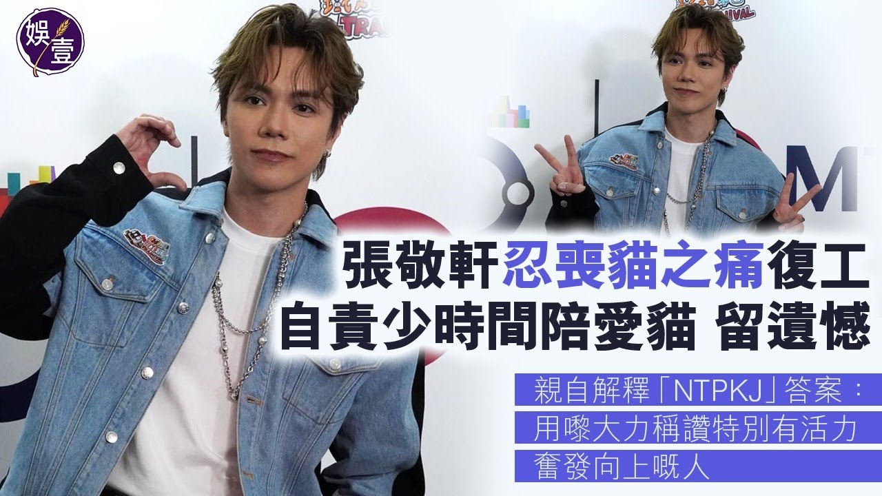 張敬軒足本訪問丨忍喪貓之痛復工 自責少時間陪愛貓留遺憾 親自解釋「NTPKJ」答案：用嚟大力稱讚特別有活力、奮發向上嘅人（#張敬軒 #娛壹）