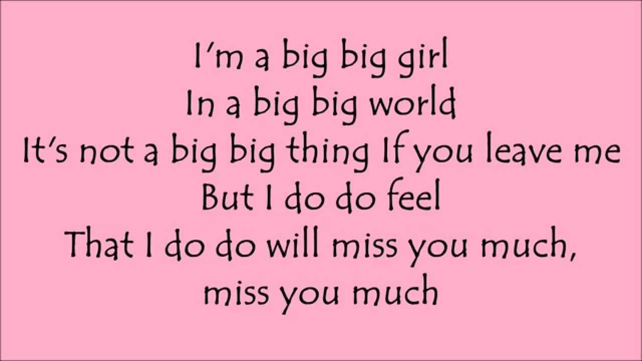 Big big world lyrics by Emilia