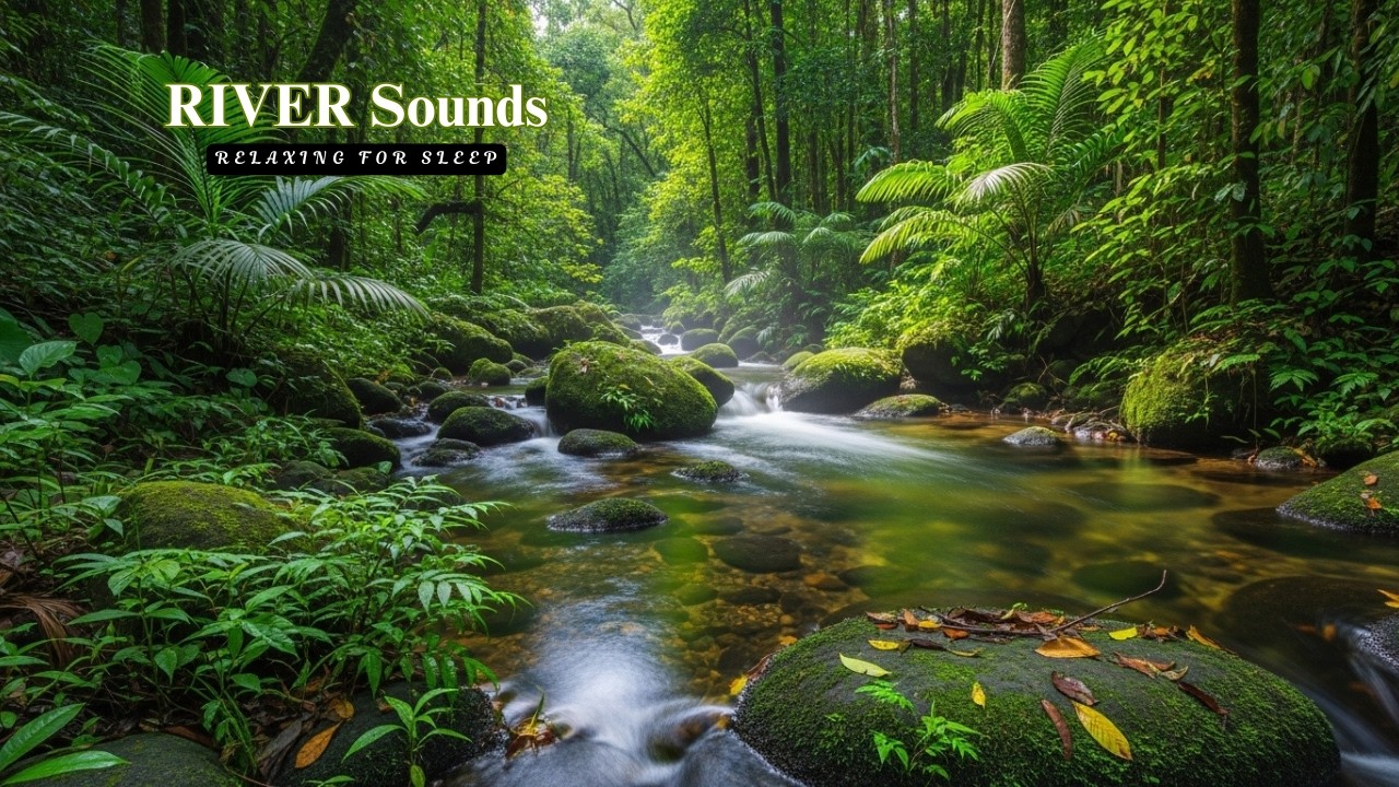 Relaxing River Sound emotional therapy to relieve stress and mental disorders for sleeping