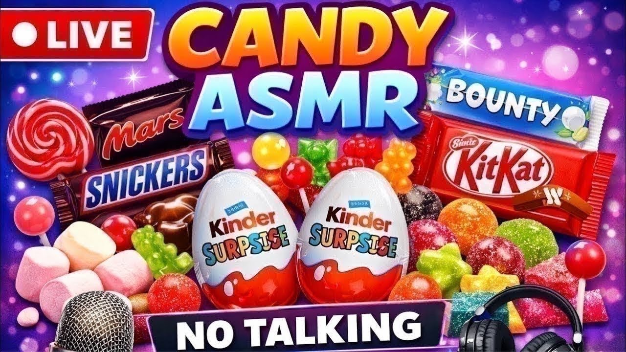 ASMR Candy Live 🍫🍭 | Satisfying Chocolate, Lollipop & Gummies Sounds