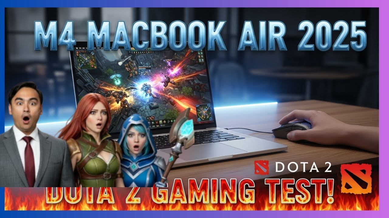 M4 MacBook Air 2025 – игровой тест Dota 2!