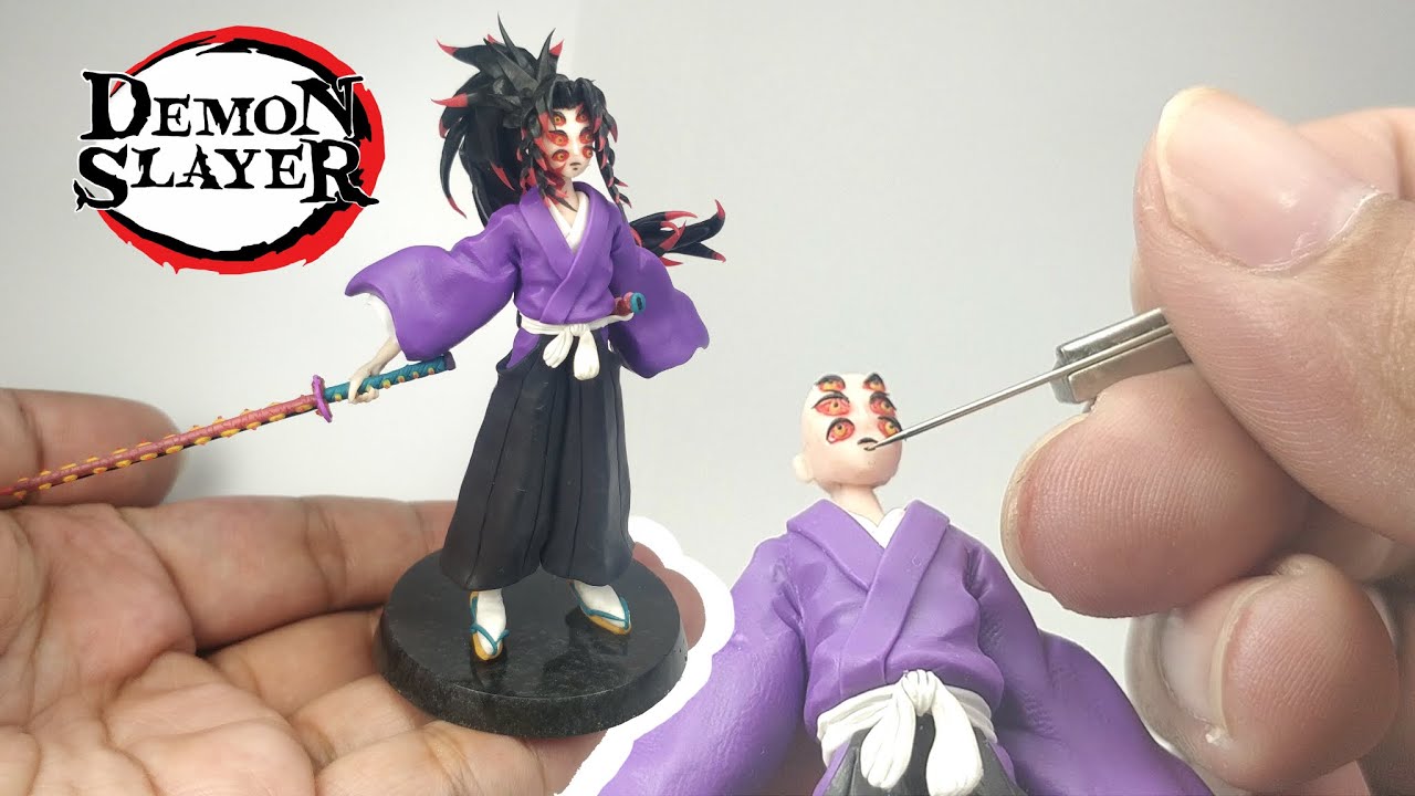 Kokushibo - Demon Slayer: Kimetsu no Yaiba - Polymer Clay Tutorial 🌙🌙🌙