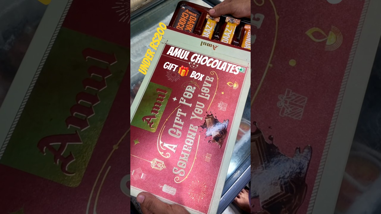 Amul chocolates gift 🎁 Box under Rs200🤌🏼🤩 #amul #giftbox #chocolate