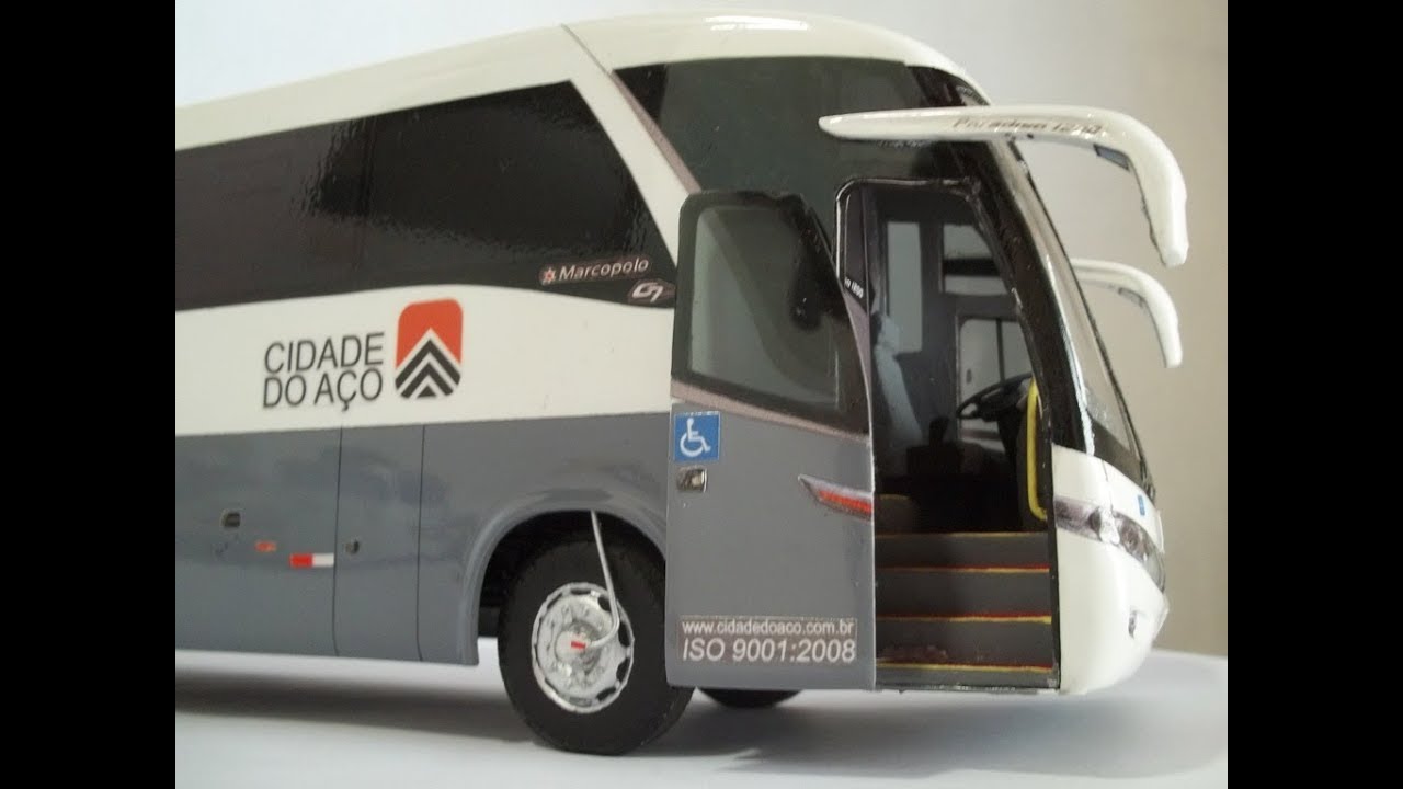 Painel e Abertura da porta de Miniatura de ônibus