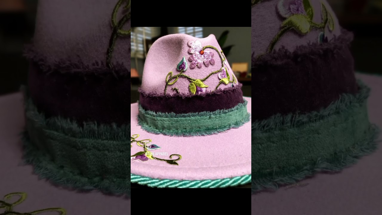 The Lavender Floral Custom Design Fedora 🌹 Toni's Apparel 🌹