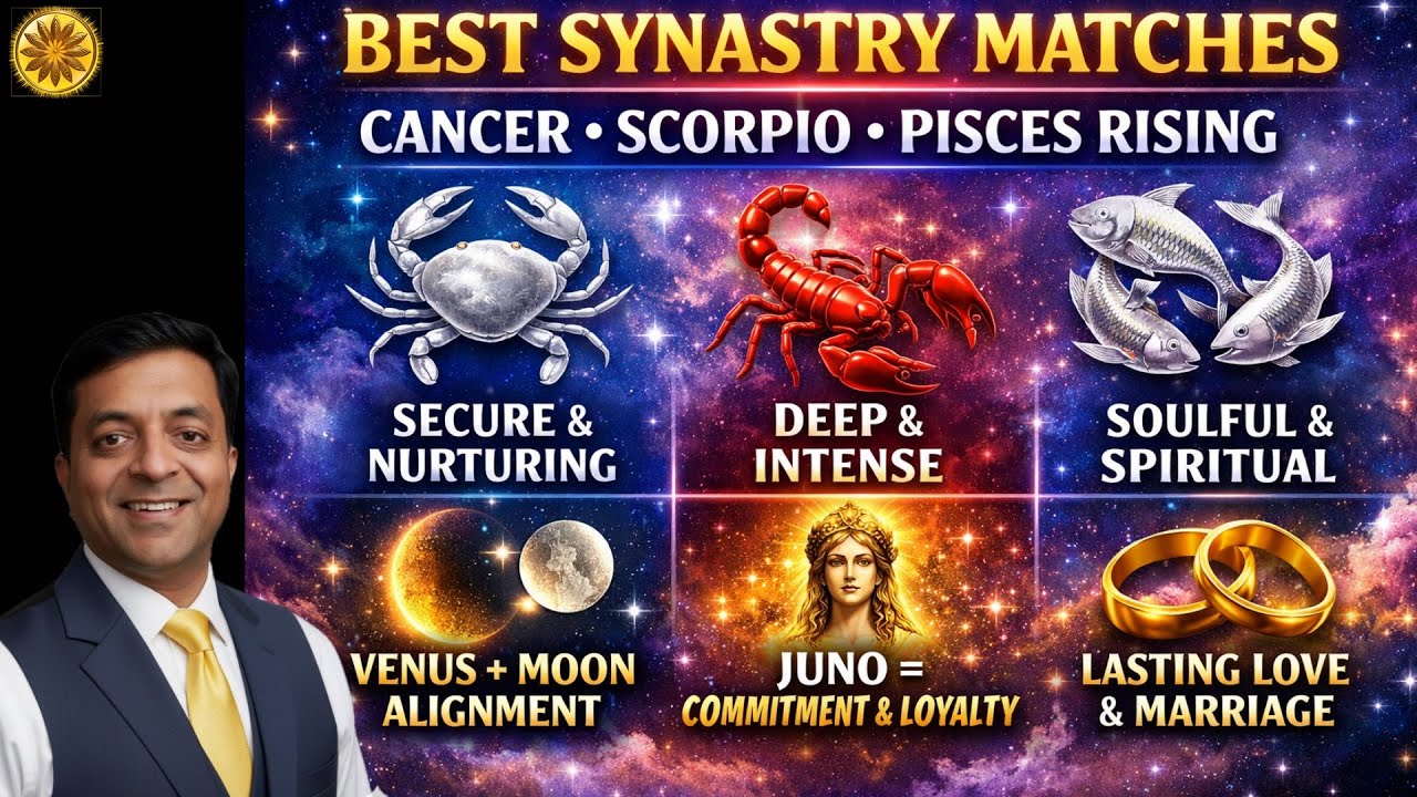 Water Rising Synastry | Best Juno, Venus & Moon Combinations | Marriage & Soulmate Compatibility