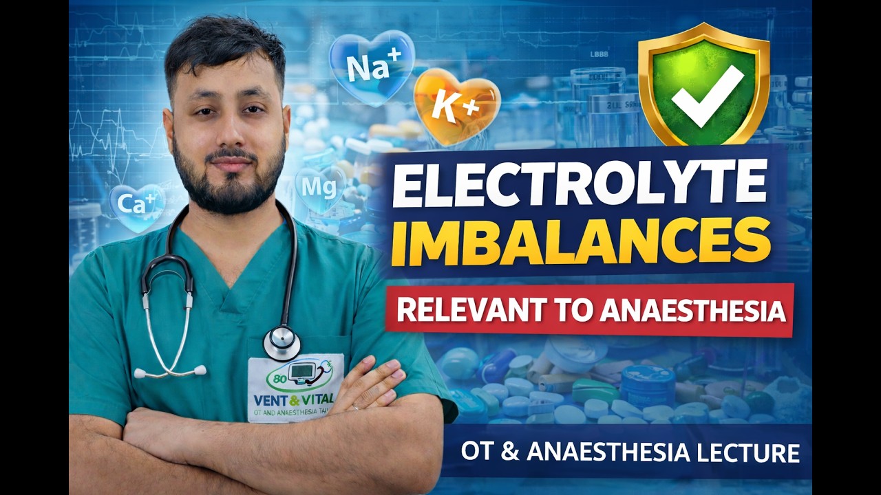 Electrolyte Imbalances Relevant to Anaesthesia | OT & Anaesthesia Lecture (MISSION SGPGI) - 2026