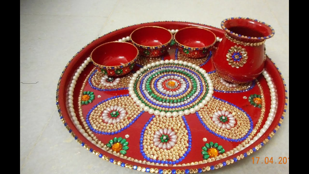How to make a decorative pooja thali
