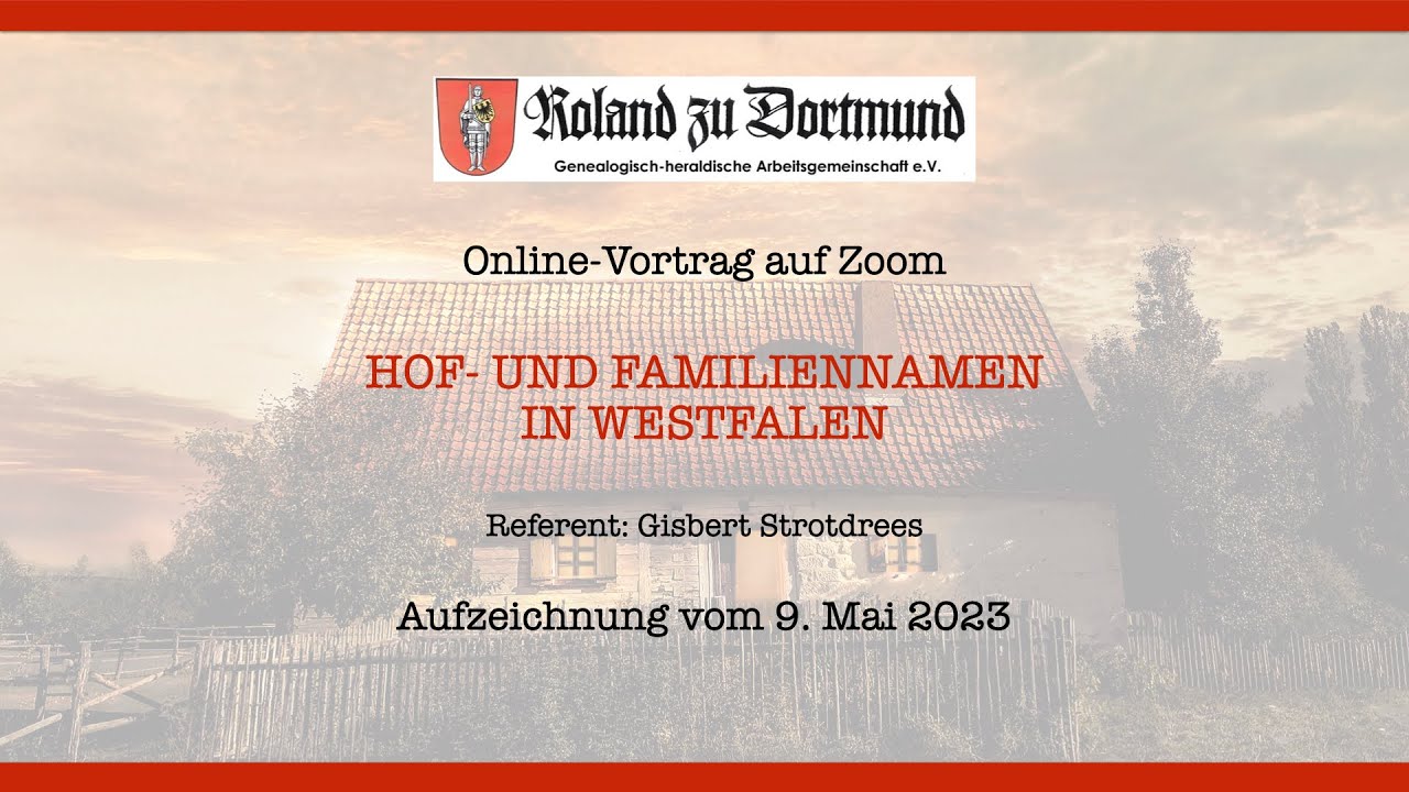 HOF- UND FAMILIENNAMEN IN WESTFALEN