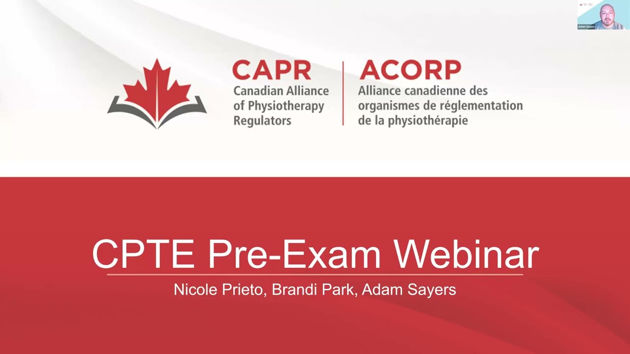 Overview of the new Canadian Physiotherapy Examination