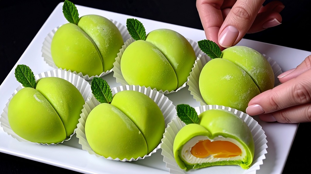 Japanisches Mochi mit Apfel! Das sanfteste Dessert der Welt!