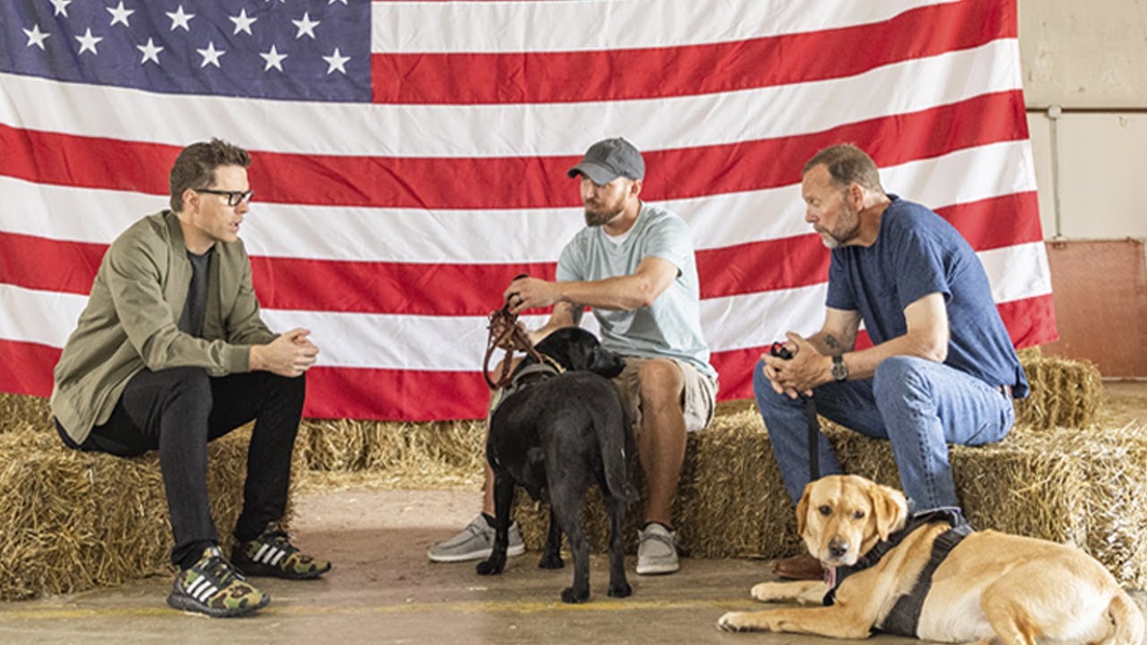 Bobby Bones Interviews Dog Chow Service Dog Salute Veterans Shannon and Andy